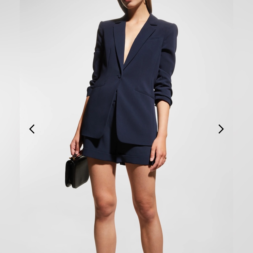 Cinq A Sept Khloe Crepe 3/4-Sleeve Blazer